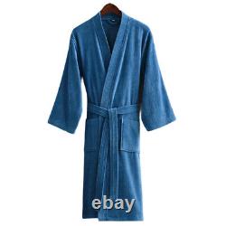 Bath Robe Towelling Soft Terry Fleece Towel Dressing Gown Bathrobe Mens Womens