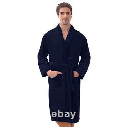 Bathrobe Coral Fleece Robe Shawl for Men Thick VERY SOFT -Long