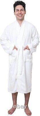 Bathrobe Men 100% Cotton Terry Cloth Robes Belt With Collar Pack 1,2,6 All Sizes