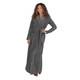 Bathrobe for Women Full Length Terry Cotton Robe X-Small Grey-pattern-hood