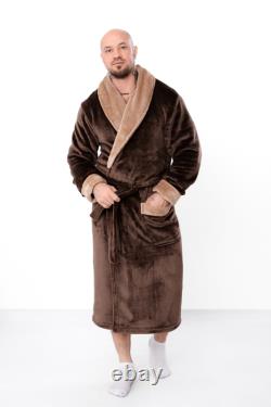 Bathrobe (men) Terry Fabric, Pocket & Waist Belt, Comfort, 8530, Winter, N