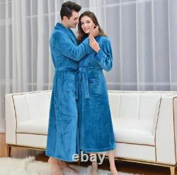 Bathrobes Flannel Dressing Gown Pajamas Autumn And Winter Wear Men Women Nightie