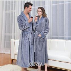 Bathrobes Flannel Dressing Gown Pajamas Autumn And Winter Wear Men Women Nightie