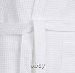 Bellora Milano Unisex White Honeycomb Bathrobe Size Medium