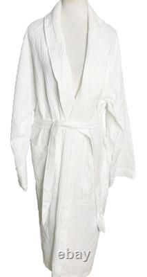 Bellora Milano Unisex White Honeycomb Bathrobe Size Medium