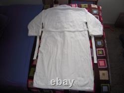 Beverly Hills Hotel & Bungalows White 100% Cotton 3/4sleeve Bathrobe W Tan Logo