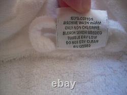 Beverly Hills Hotel & Bungalows White 100% Cotton 3/4sleeve Bathrobe W Tan Logo