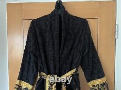 Black & Gold Baroque Bath Robe EU Size M Dressing Gown
