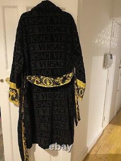 Black, Versace Baroque Bathrobe XL