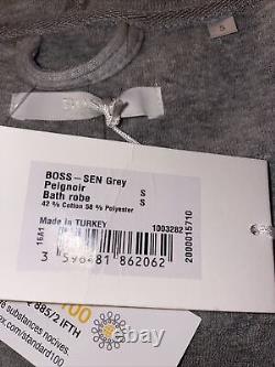 Boss Sense Grey Peignoir Bath Robe Sz S Unisex Bnwt Rrp £145