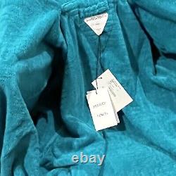 Bottega Veneta Intrecciato Terry Bath Robe Blue withhood MED, LG 656097 Italy