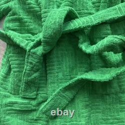 Bottega Veneta Terry Bath Robe Green withhood Italy