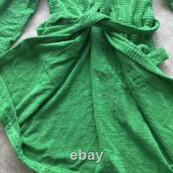 Bottega Veneta Terry Bath Robe Green withhood Italy