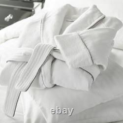 Brand New 100% Cotton Velour White Bathrobe, Super Soft, 122cm