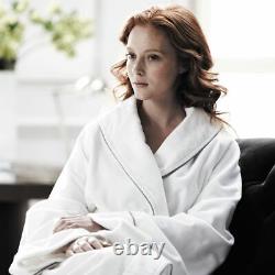 Brand New 100% Cotton Velour White Bathrobe, Super Soft, 122cm