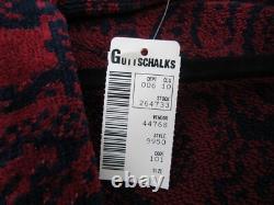 Brand New Bill Blass Red Paisley Heavy Terry Men's Bathrobe One Size Vintage