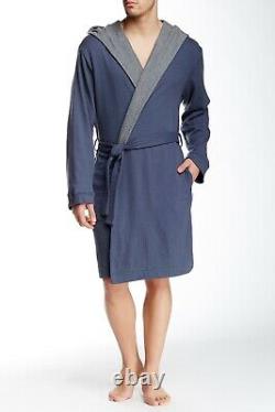 Bread & Boxers Hooded Thermal Knit Bathrobe OSFM One Size Fits Most