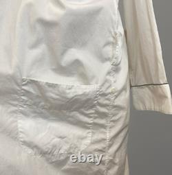 Brioni Cotton Robe Dressing Gown White Men's Sz XL (Without Belt) Made Italy