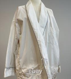 Brioni Cotton Robe Dressing Gown White Men's Sz XL (Without Belt) Made Italy