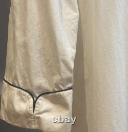 Brioni Cotton Robe Dressing Gown White Men's Sz XL (Without Belt) Made Italy