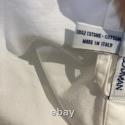 Brioni Cotton Robe Dressing Gown White Men's Sz XL (Without Belt) Made Italy