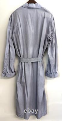 Brioni Mens Bathrobe Dressing Gown Pajama Robe Large Cotton Striped Made In Itay
