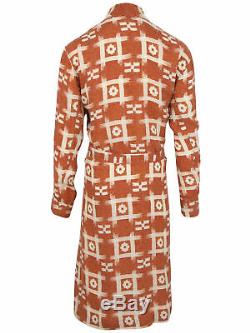 Brioni men's bathrobe dressing gown pajama robe size L 100% rayon viscose