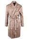 Brioni men's bathrobe dressing gown pajama robe size L 100% silk brown striped