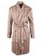 Brioni men's bathrobe dressing gown pajama robe size L 100% silk brown striped