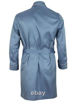 Brioni men's bathrobe dressing gown pajama robe size L 100% silk geometric