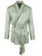 Brioni men's bathrobe dressing gown pajama robe size L 100% silk green