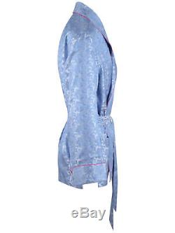 Brioni men's bathrobe dressing gown pajama robe size L 100% silk paisley