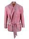 Brioni men's bathrobe dressing gown pajama robe size L 100% silk red geometric