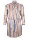 Brioni men's bathrobe dressing gown pajama robe size L 100% silk striped