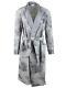 Brioni men's bathrobe dressing gown pajama robe size M wool & silk paisley gray