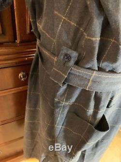 Brioni men's bathrobe dressing gown pajama robe size XL SMOKING JACKET ITALY