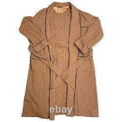 Brooks Brothers VTG Bathrobe Belted Robe 100% Wool Brown Comfort Mens Size L