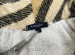 Burberry Beige Nova Check Towelling Cotton Bath Robe Dressing Gown Size Large L