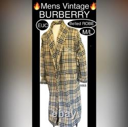 Burberry Men's Nova Check Bathrobe Gown Size M/L RARE