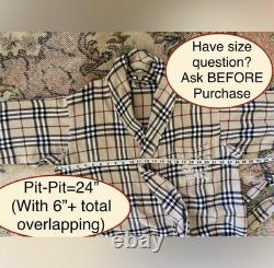 Burberry Men's Nova Check Bathrobe Gown Size M/L RARE