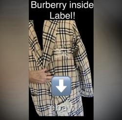 Burberry Men's Nova Check Bathrobe Gown Size M/L RARE