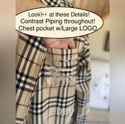 Burberry Men's Nova Check Bathrobe Gown Size M/L RARE