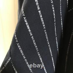 Burberry men's bath robe/dressing gown, navy blue, striped, size S, cotton