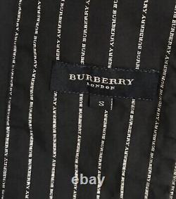 Burberry men's bath robe/dressing gown, navy blue, striped, size S, cotton