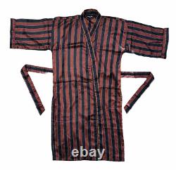 CHRISTIAN DIOR MONSIEUR Bath Robe Red Black Striped Men's One Size Fits All