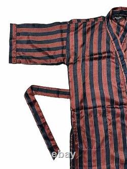 CHRISTIAN DIOR MONSIEUR Bath Robe Red Black Striped Men's One Size Fits All