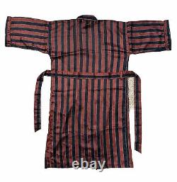 CHRISTIAN DIOR MONSIEUR Bath Robe Red Black Striped Men's One Size Fits All