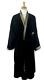 Caesars Atlantic City Greek Key Trim Terry Velour Black Long Bath/Spa Robe OSFA