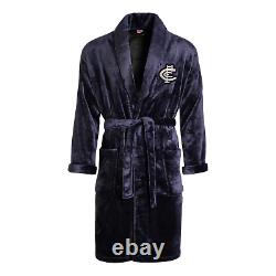 Carlton Blues AFL AF6645 Adults Fleece Dressing Gown Bath Robe Size L/XL