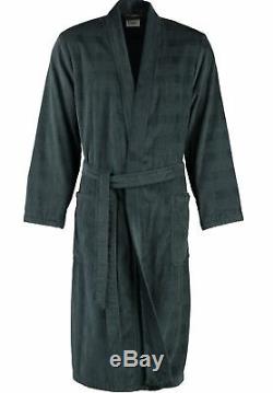 Cawö Men's Bathrobe Sauna Coat Leichtvelours Kimono Form Grey 3807/780